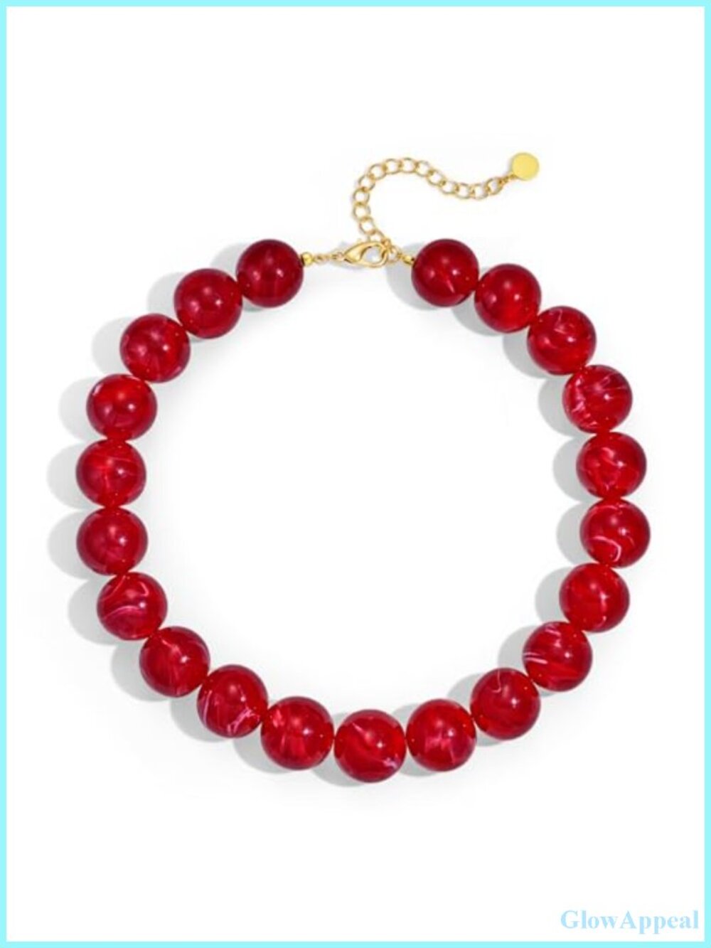 Chunky Beaded Necklace Oversized Resin Bead Statement Boho Summer Beach